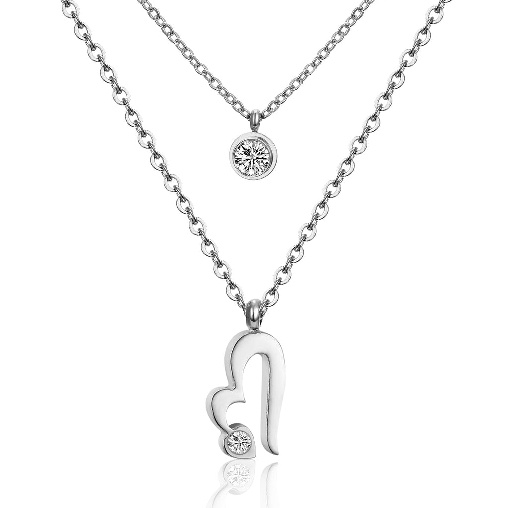 Hart &amp; Ronde Zirkonia Meerlaagse Ketting 