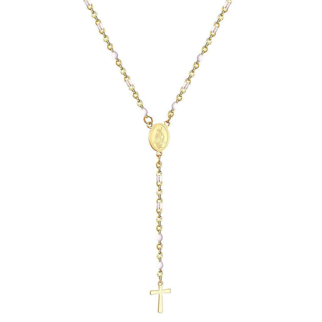 Lange scapulier rozenkrans kruis ketting