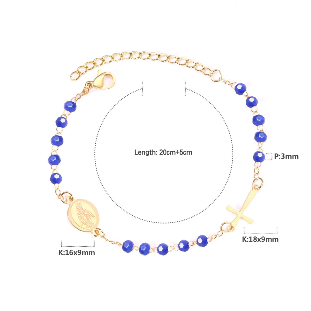 Verstelbare armband met kristallen kralen 