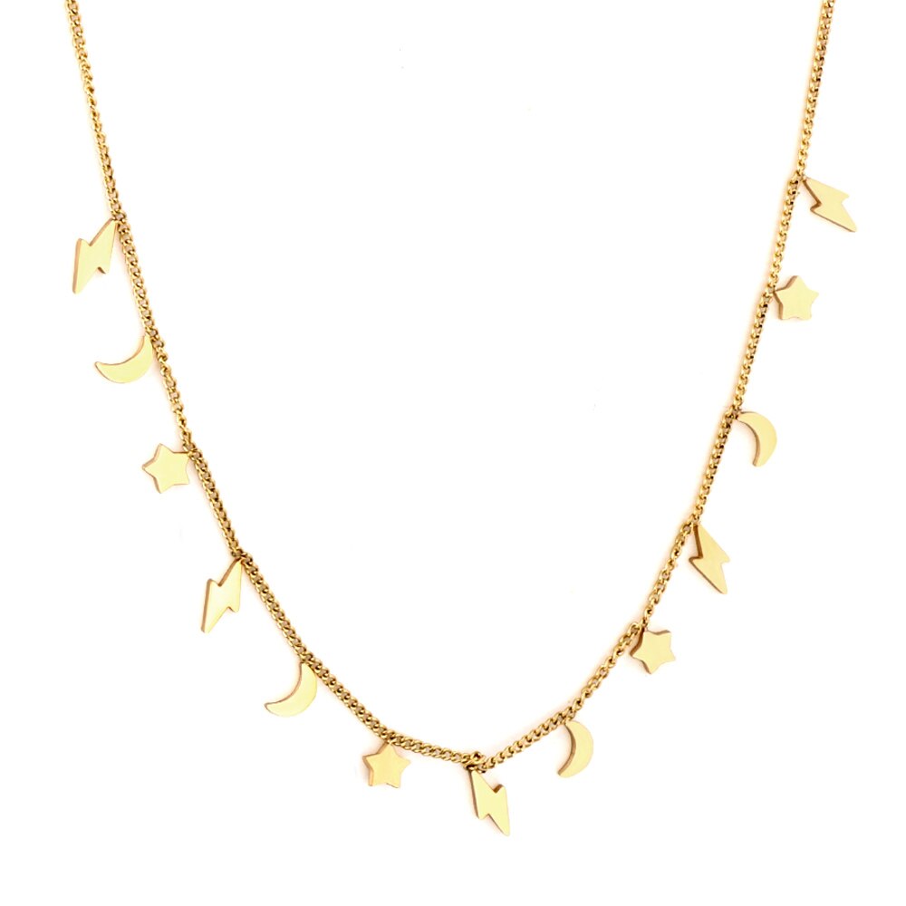 Trendy vergulde collier ketting 