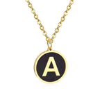 Punk gouden en zwarte schelp alfabet choker ketting 