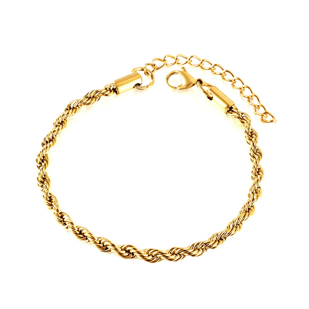 Twist Rolo Chain Bracelet – Boho Style