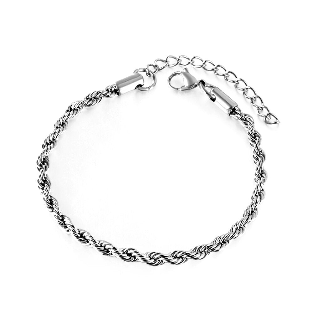 Twist Rolo Chain Bracelet – Boho Style