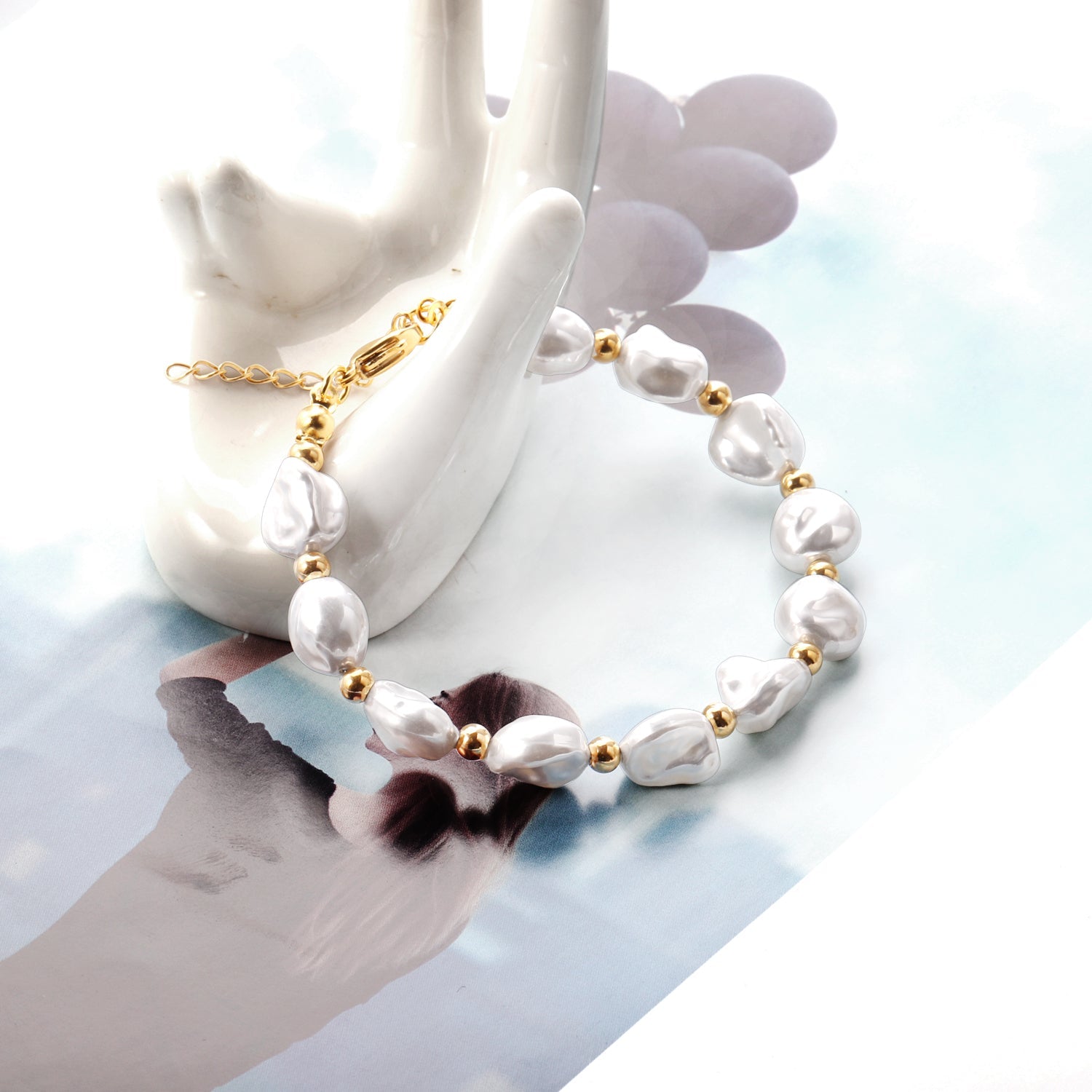 Petit bracelet pêche Yang