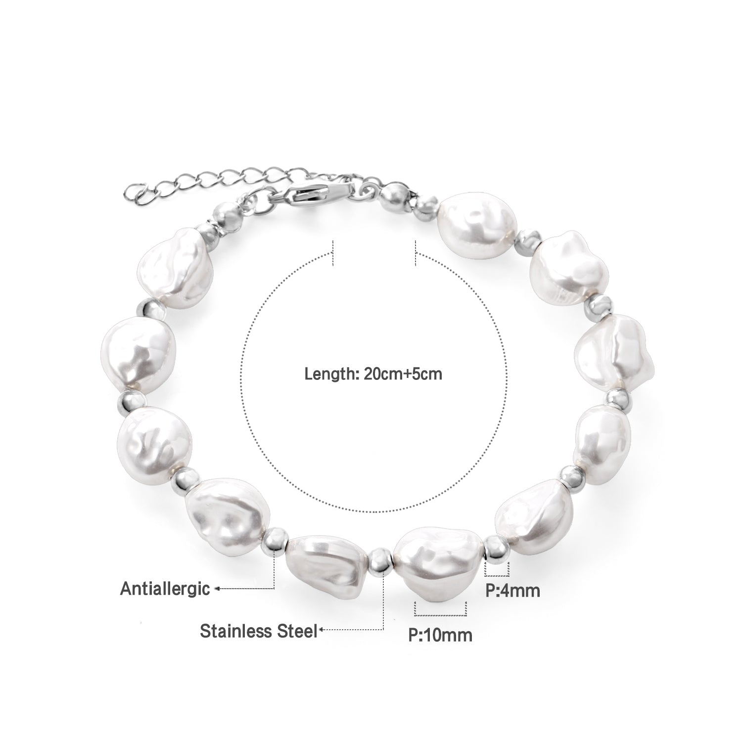 Petit bracelet pêche Yang