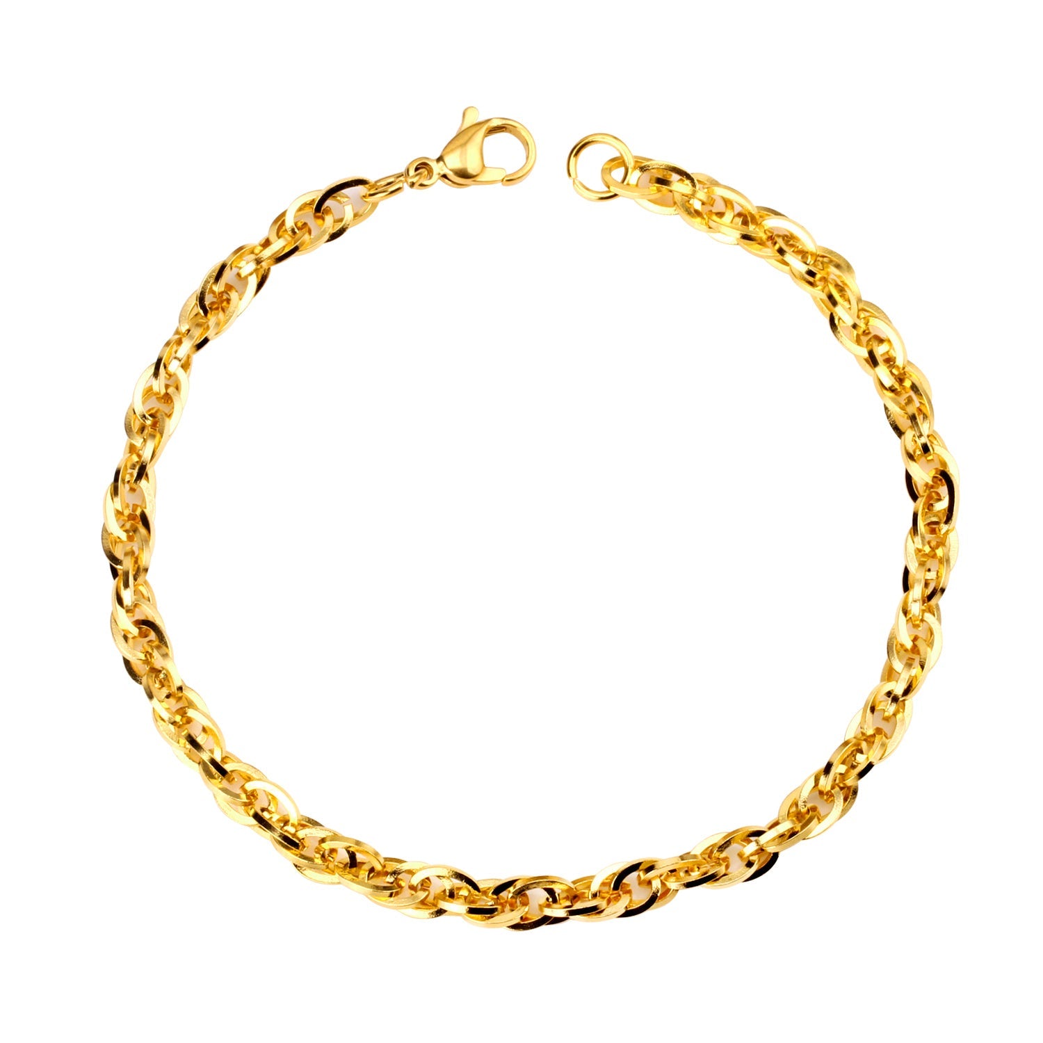 Zachte gouden armband met ketting