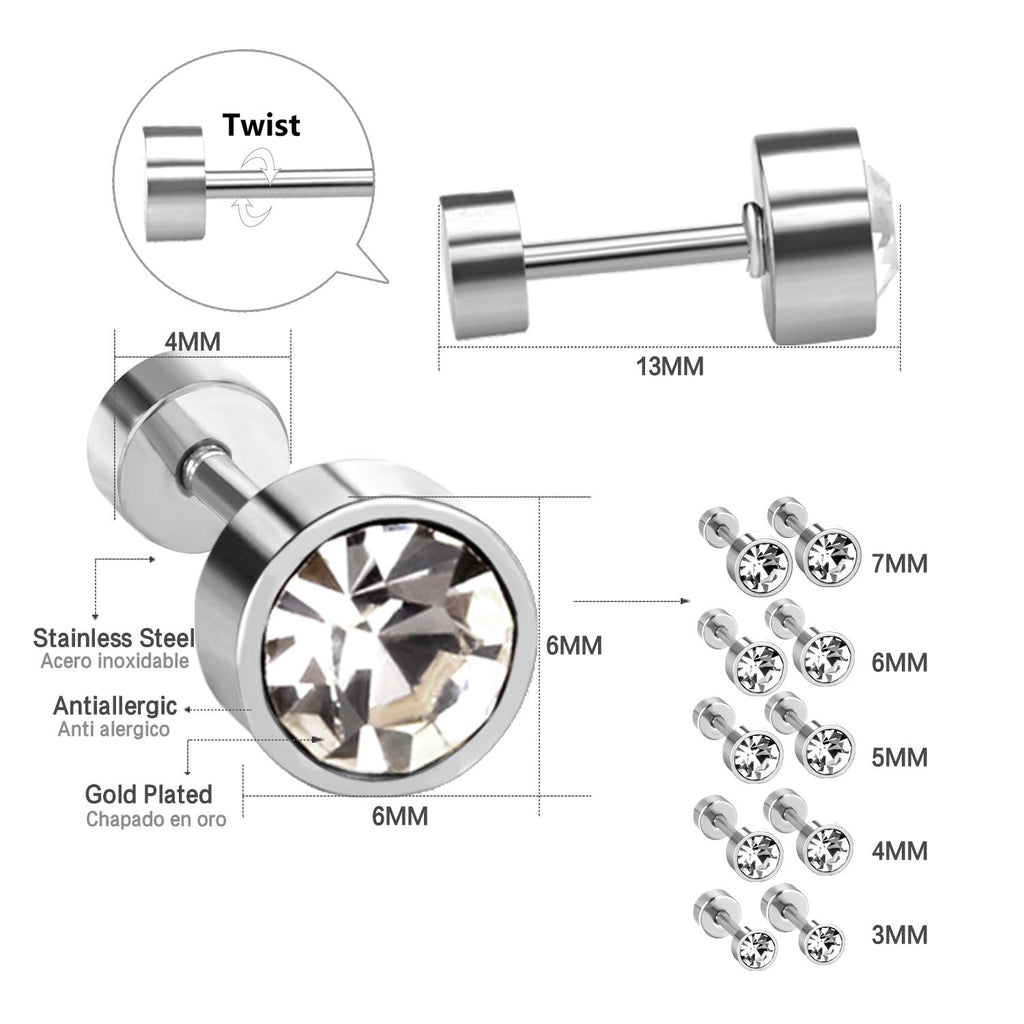 Cilindrische witte diamantschroefpluggen