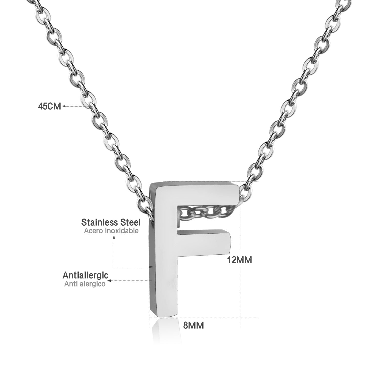 Alfabet initiaal hanger ketting