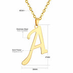 Initial A–Z Gold Chain Choker Necklace