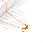 Gotische ronde pailletten hanger ketting 