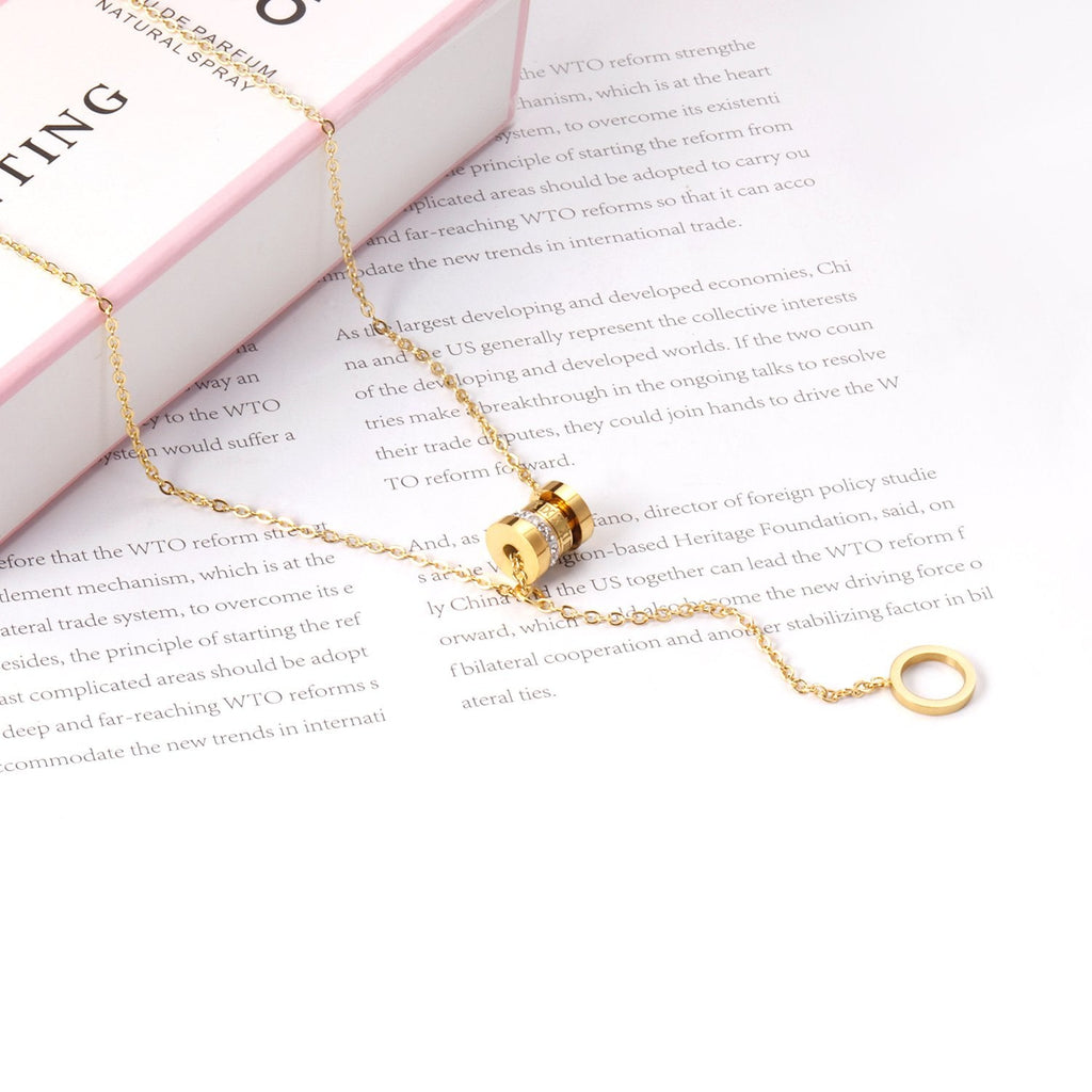 Zirkonia ronde hanger schakelketting