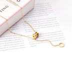 Zirkonia ronde hanger schakelketting