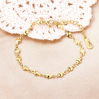 Heart Charm Chain Bracelet Gold
