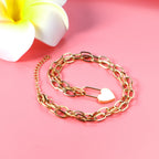 Collier chaîne avec cadenas en forme de cœur 