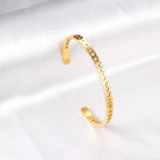 Ronde uitgeholde manchet bangle