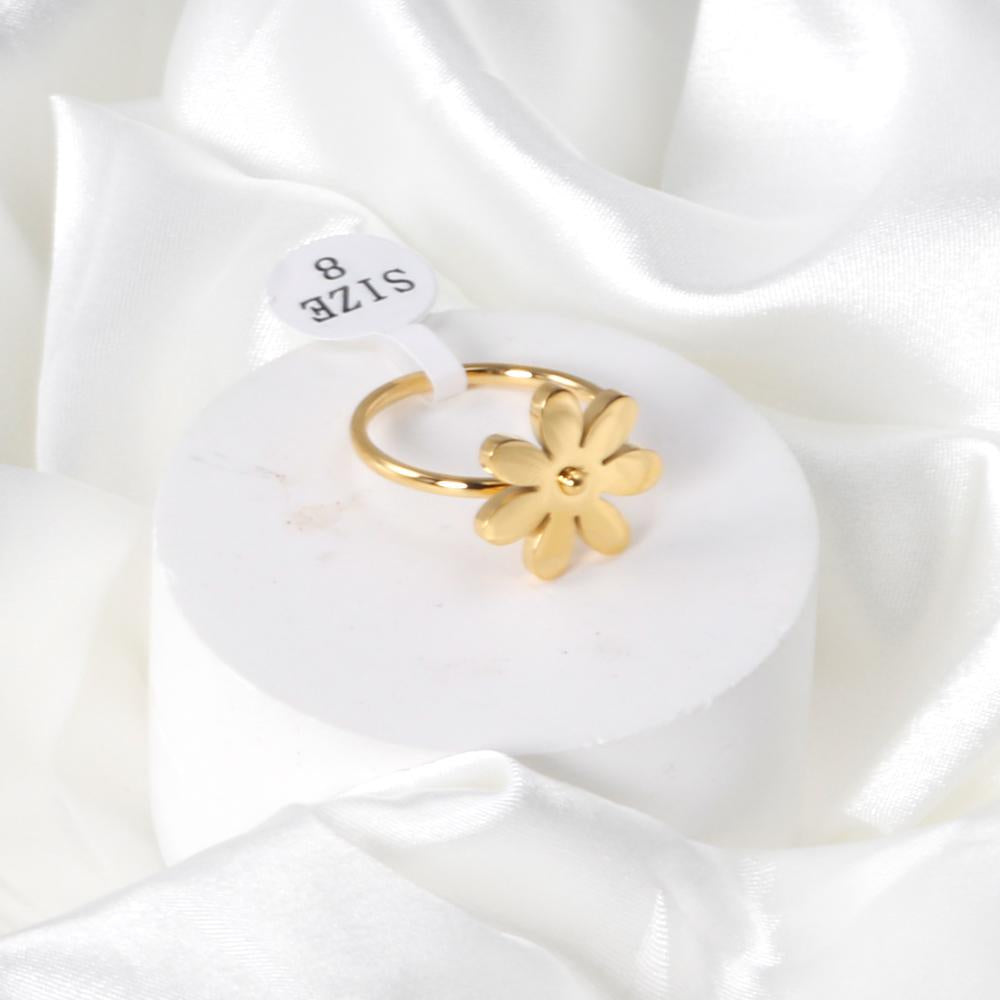 Boheemse bloemen gouden ring 