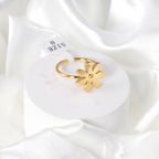 Boheemse bloemen gouden ring 