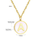 Rounded Pendant Necklace A–Z Letters
