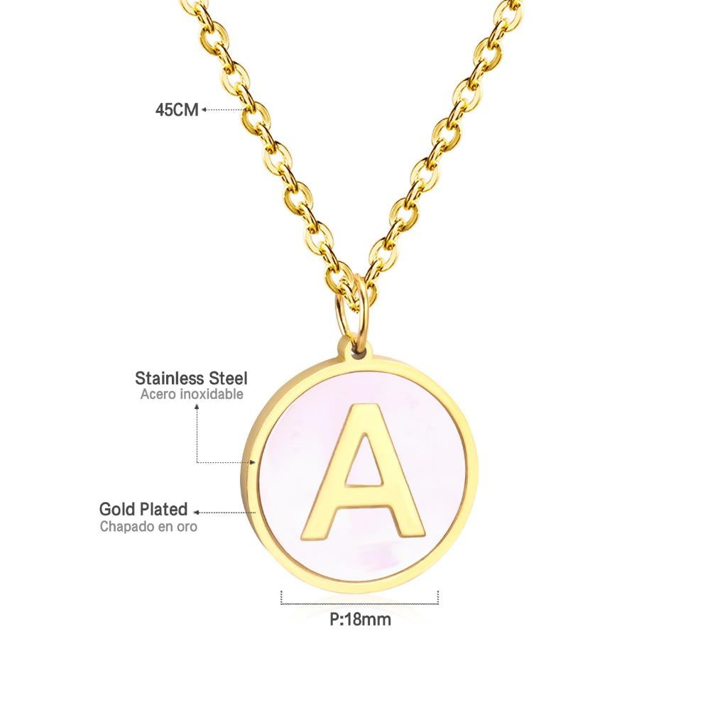Afgeronde hangerketting met letters A-Z