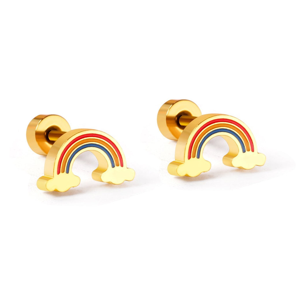 Children's Rainbow Small Piercing Stud Earrings