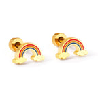 Children's Rainbow Small Piercing Stud Earrings
