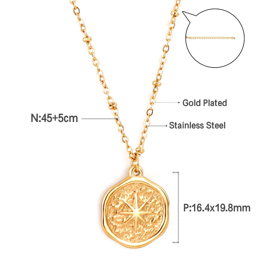 Ronde geluksster hanger ketting 