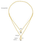 Hart &amp; Ronde Zirkonia Meerlaagse Ketting 