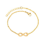 Frosted Lucky Eight Loop Chain Bracelet