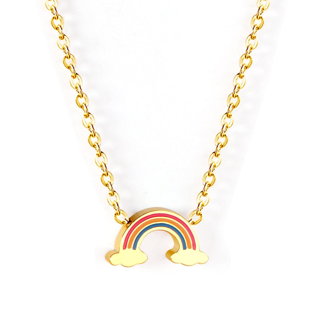 Rainbow Charm Pendant Necklace