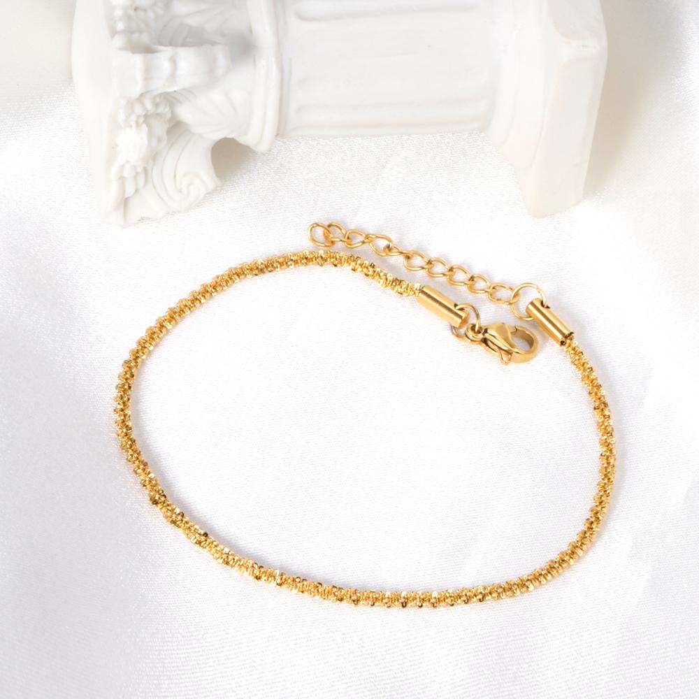 Bracelet chaîne en or avec rallonge