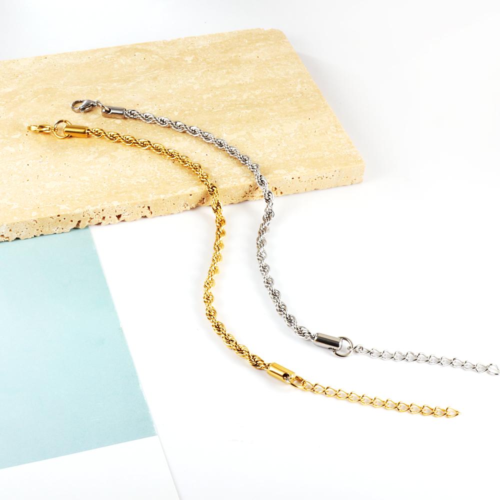 Twist Rolo Chain Bracelet – Boho Style