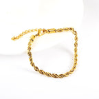 Twist Rolo Chain Bracelet – Boho Style