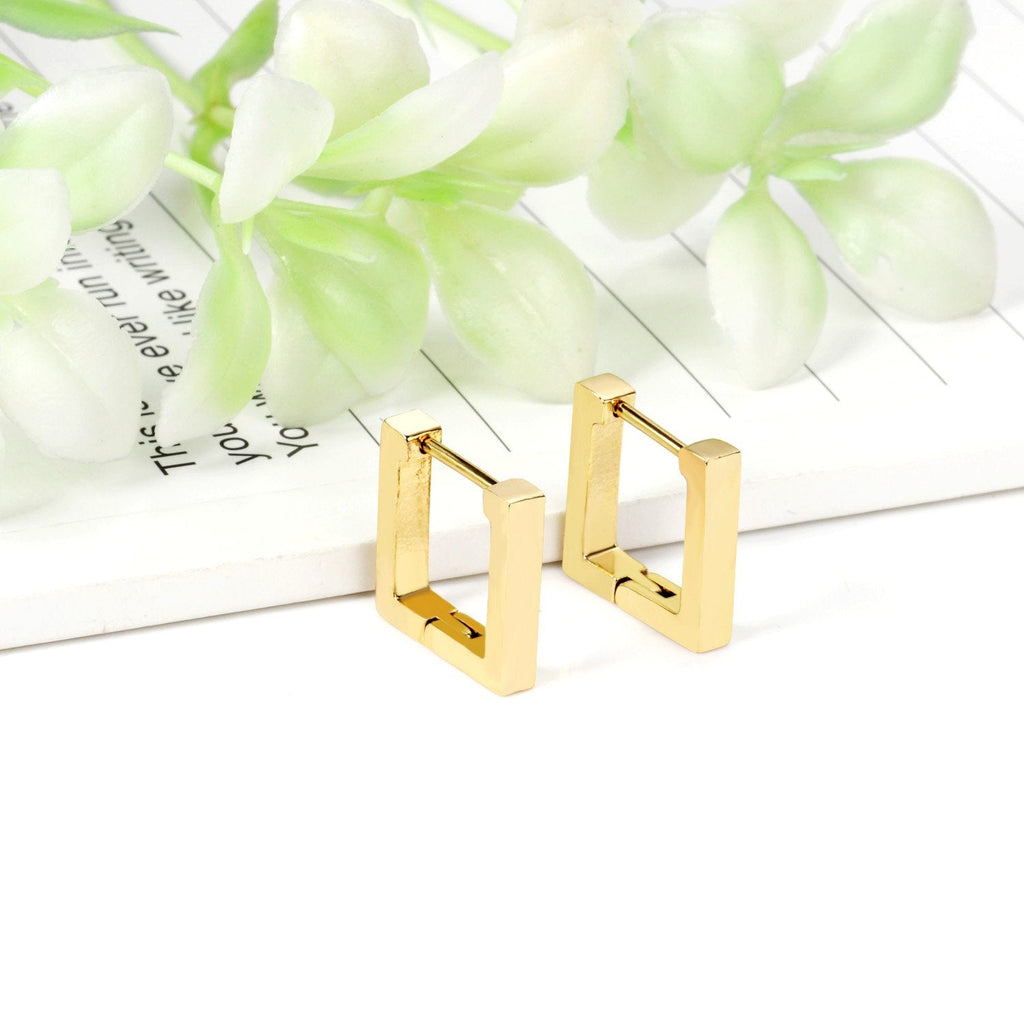 Gold Geometric Hoop Earrings