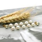 Imitatieparel oorbellen met kubieke zirkonia 