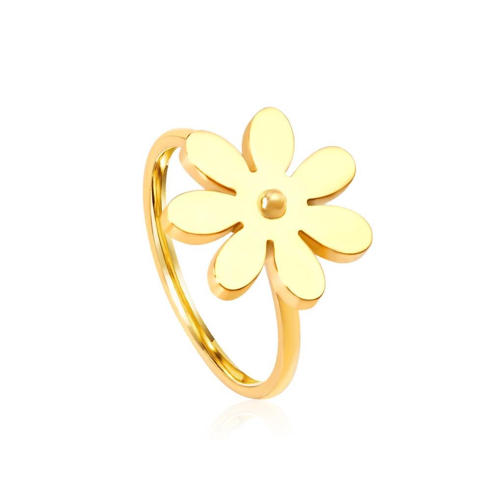Boheemse bloemen gouden ring 