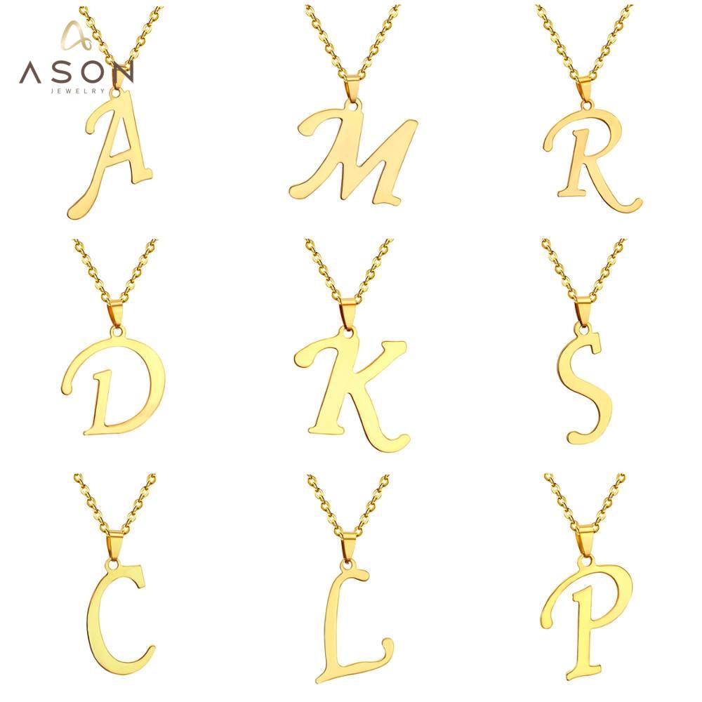 Initial A–Z Gold Chain Choker Necklace