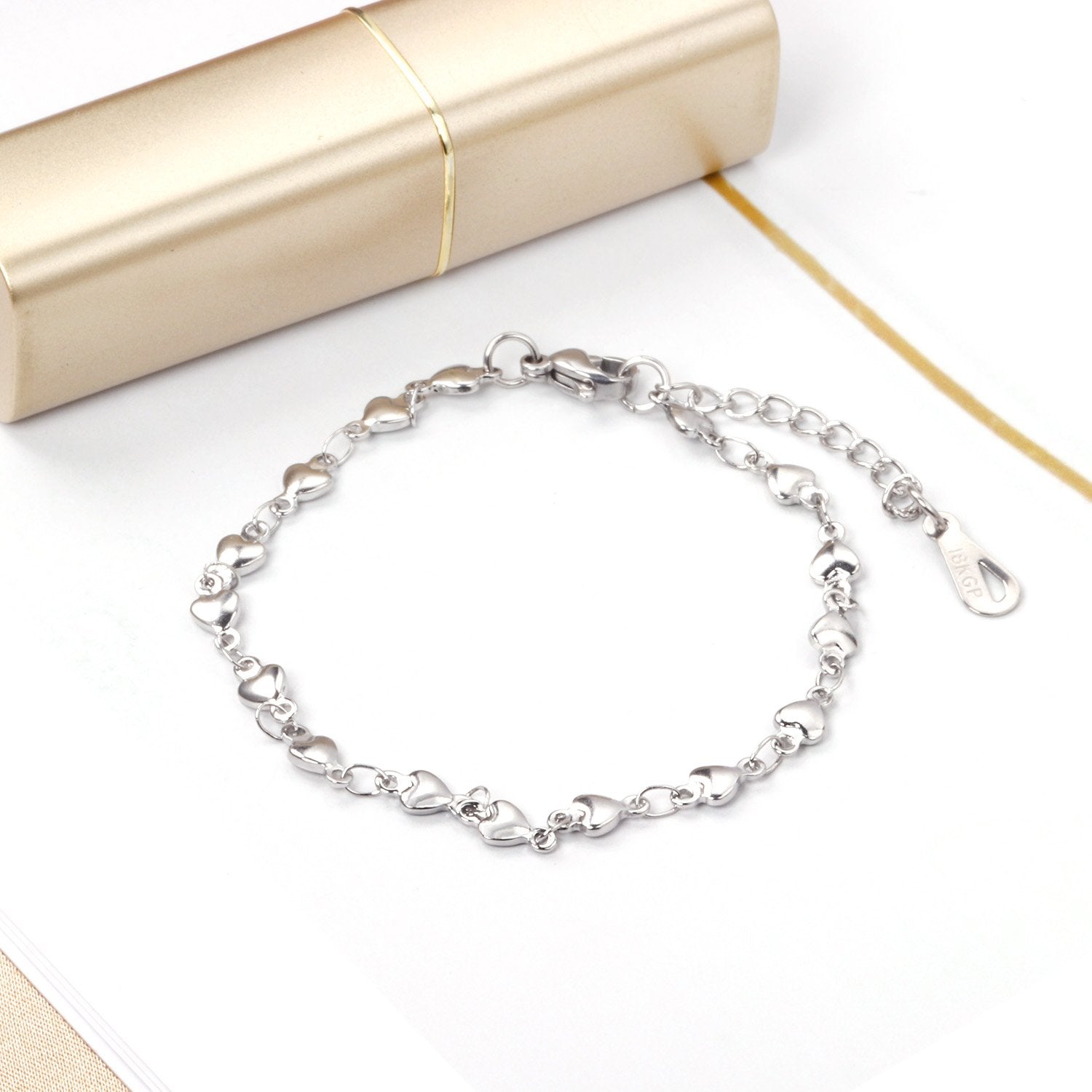 Hart Charm Ketting Armband Goud