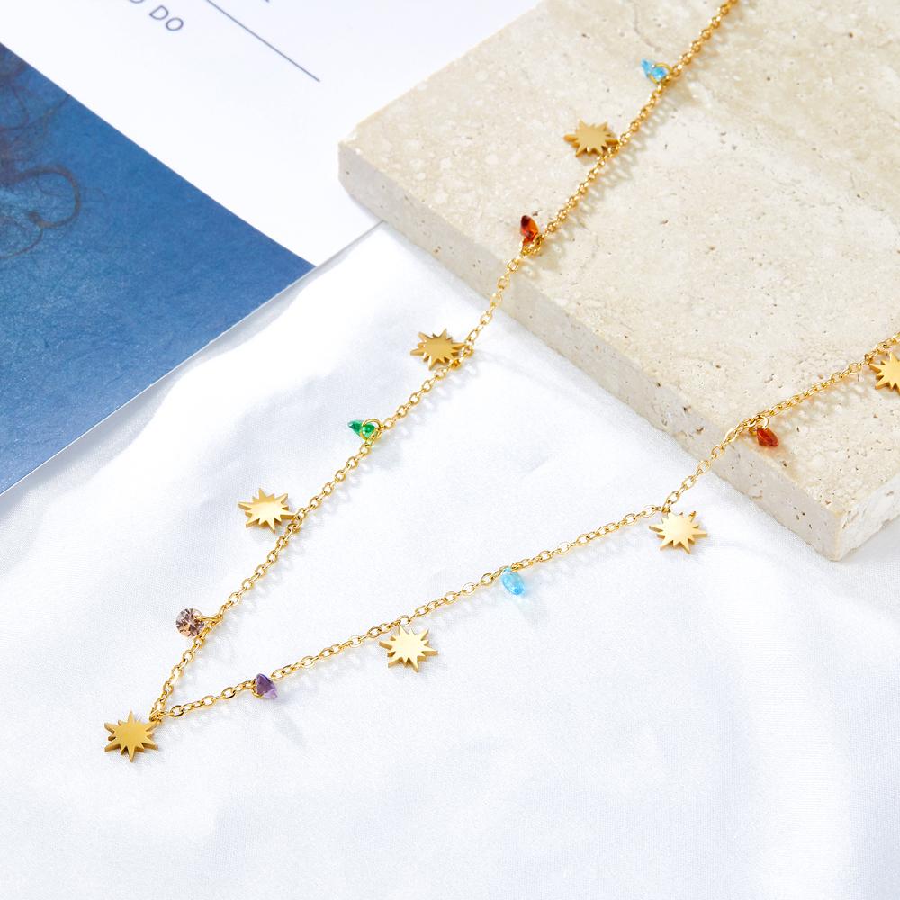 Trendy vergulde collier ketting 