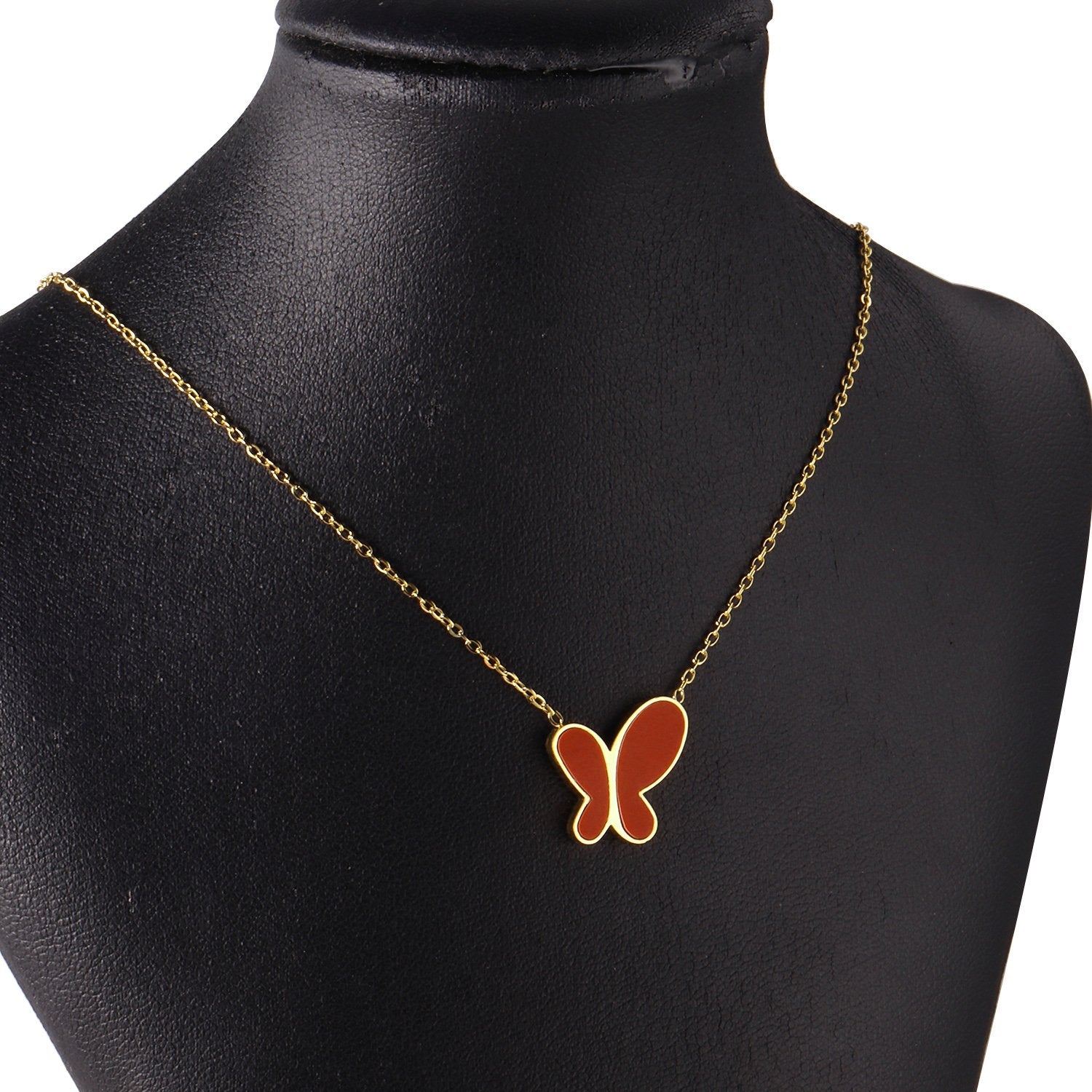 Kleurrijke schelpvlinderhangerketting 