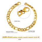 Gold Cuban Link Chain Bracelet