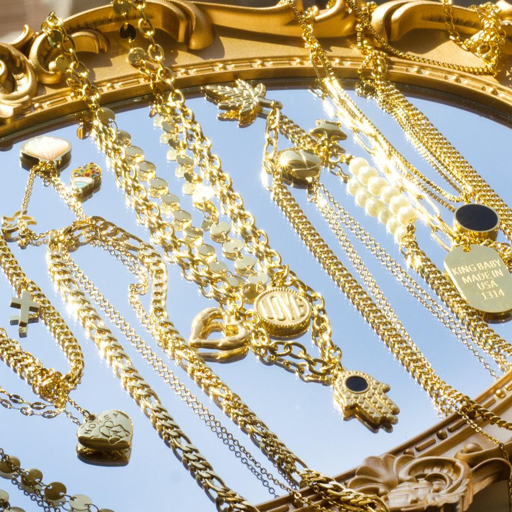 Gotische meerlaagse slangenkristal ketting 