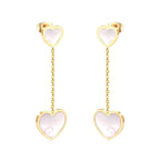 Koreaanse stijl schelp hart oorbellen 