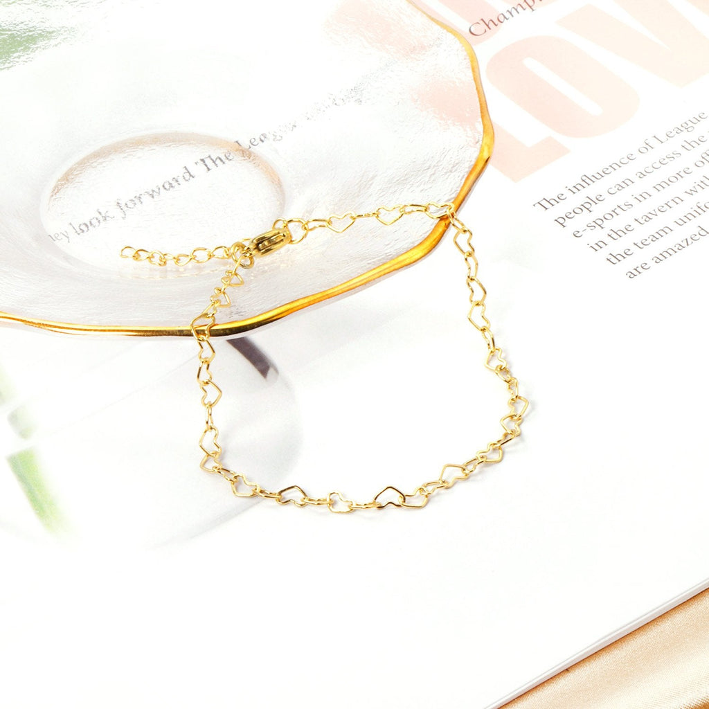 Verstelbare armband met hartjesmotief 