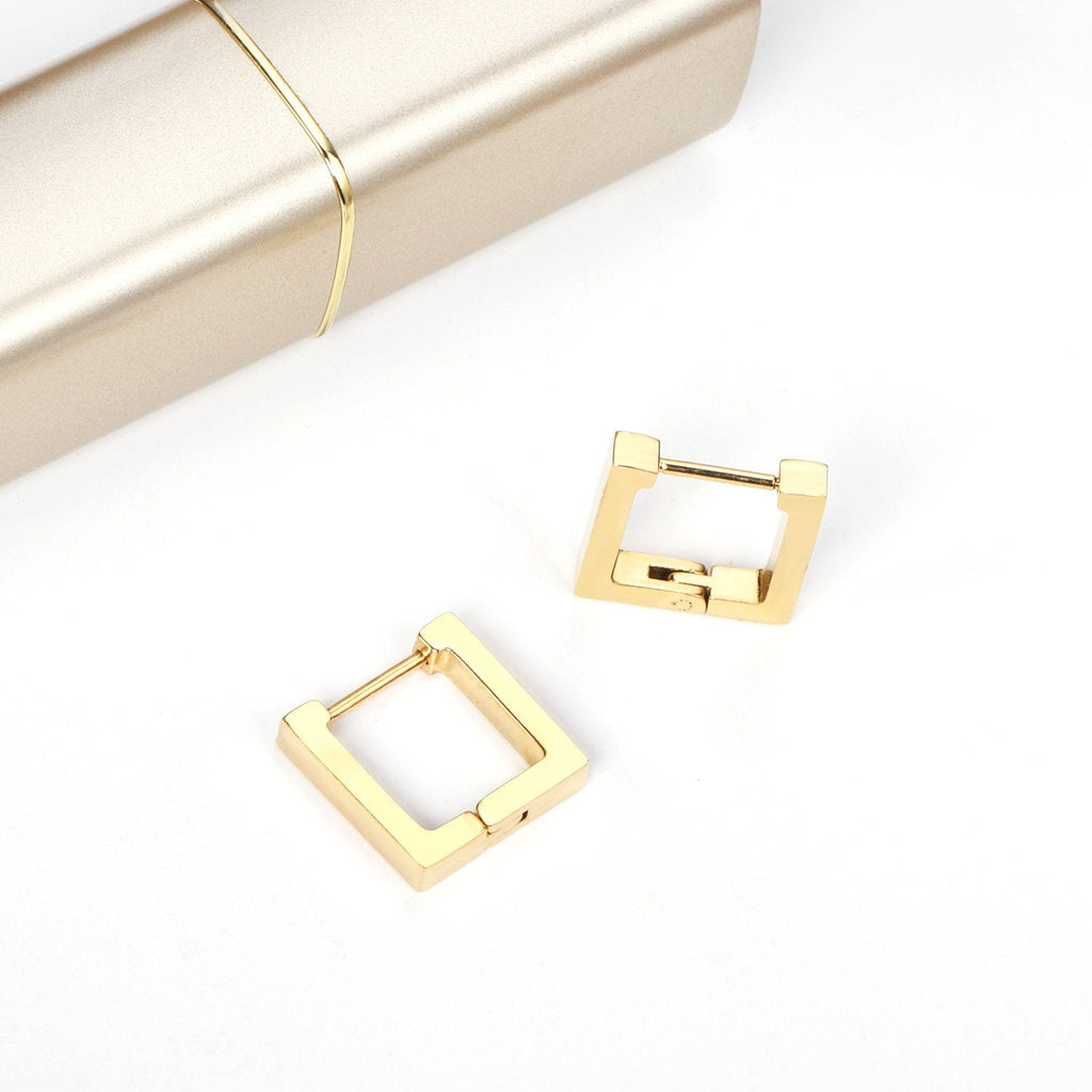 Gold Geometric Hoop Earrings