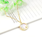 Round Star Shell Pendant Necklace