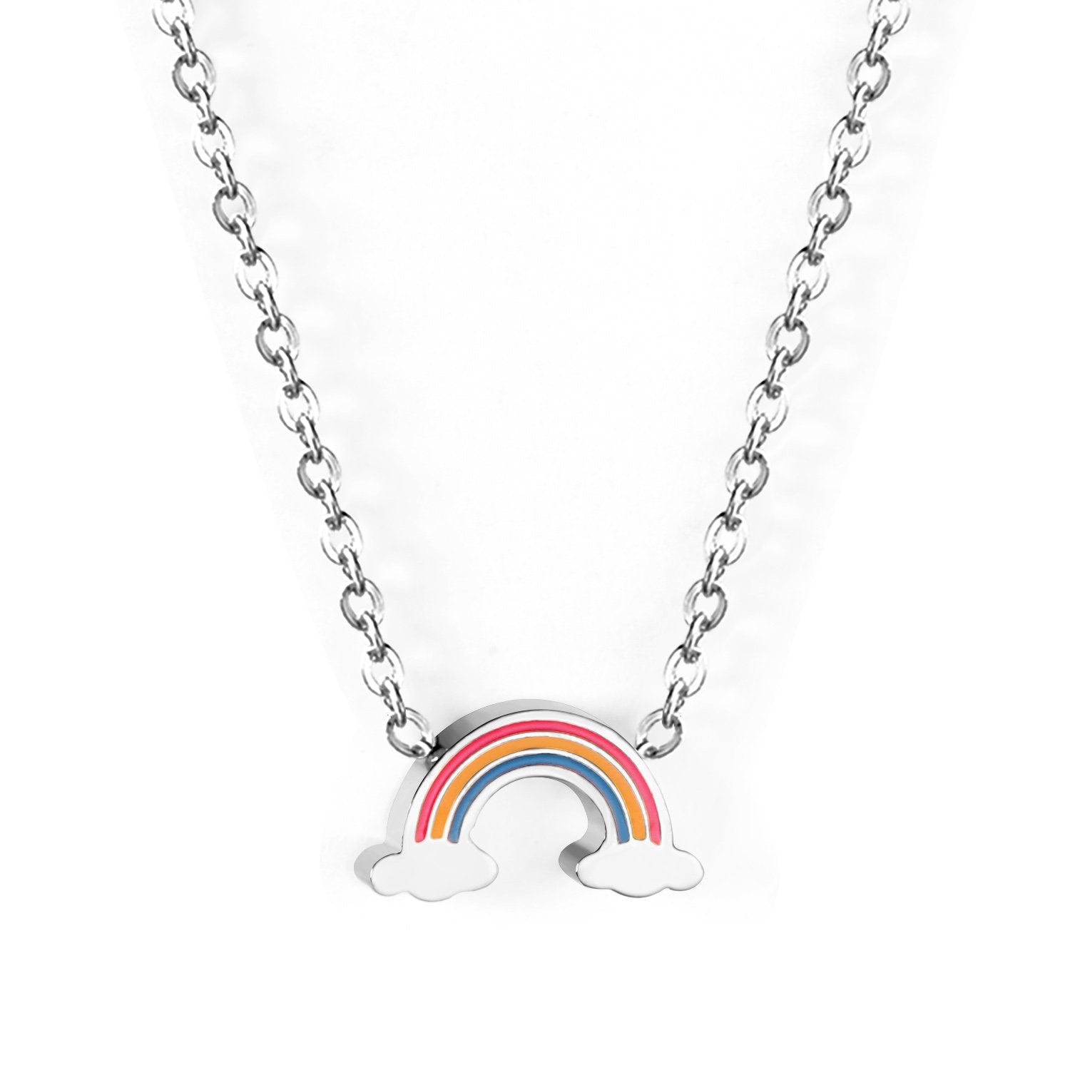 Regenboog bedel hanger ketting 
