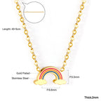Rainbow Charm Pendant Necklace