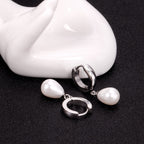 Koreaanse statement drop dangle parel oorbellen 