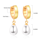 Koreaanse statement drop dangle parel oorbellen 