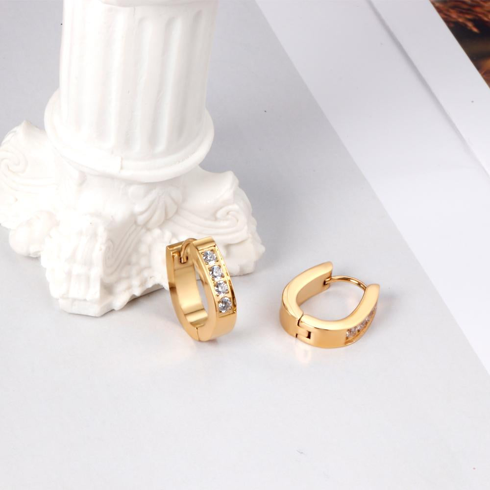 Ovale kristallen hoepeloorbellen 